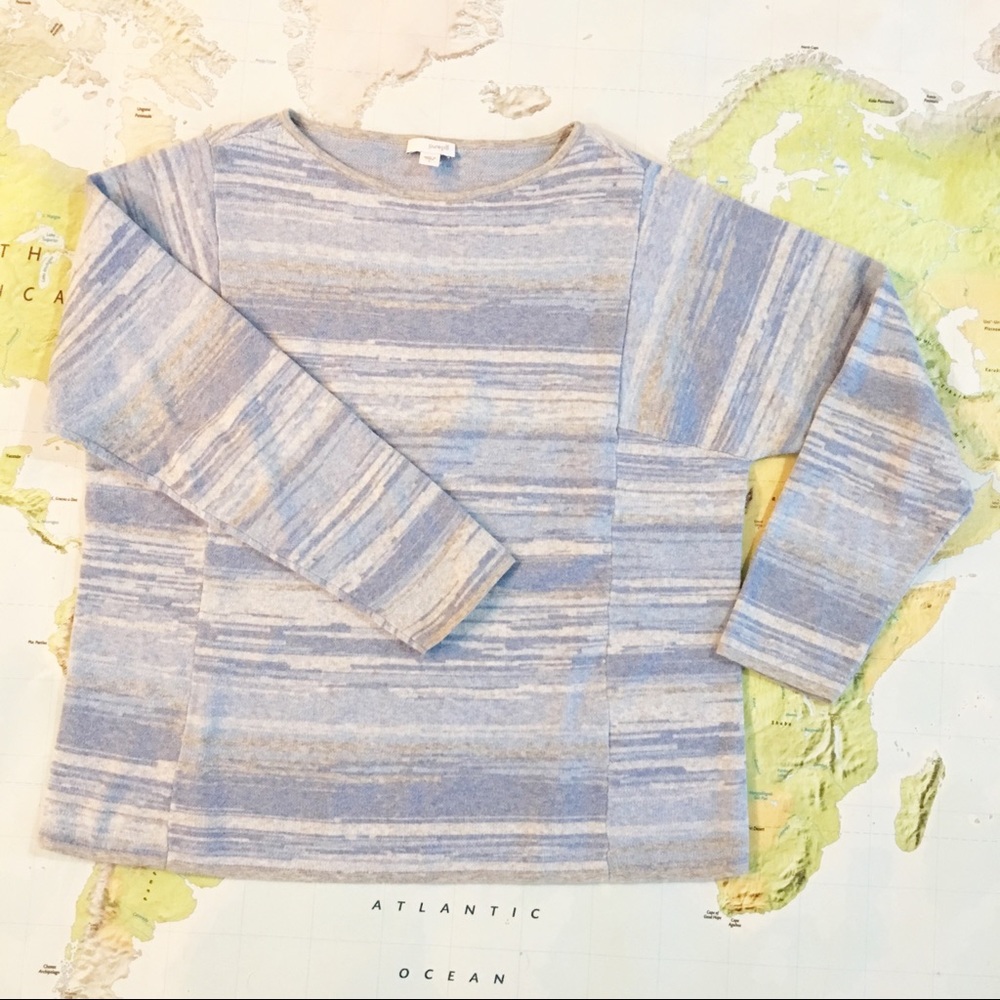 Pure Jill Striped Cotton Pullover